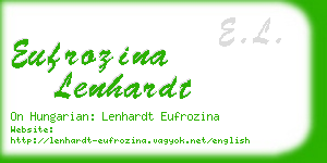 eufrozina lenhardt business card